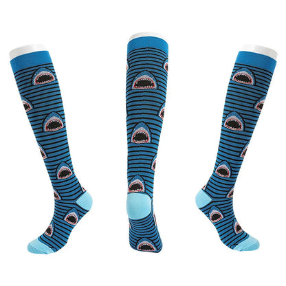 S-XXL Compression Socks Compression Socks for Varicose Vein Calf Riding Socks Stretch Open Toe Knee Socks