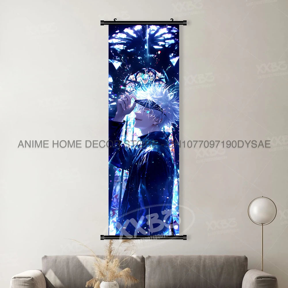 Jujutsu Kaisen Anime Poster Room Canvas Print Hanging Painting Wall Art Megumi Fushiguro Scrolls Picture Home Decoration Mural