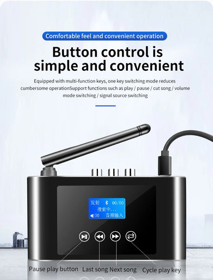 New 2 in 1 Long Range Bluetooth 5.1 Audio Transmitter Receiver RCA 3.5mm AUX Stereo Wireless Adapter For PC TV Headphones Car