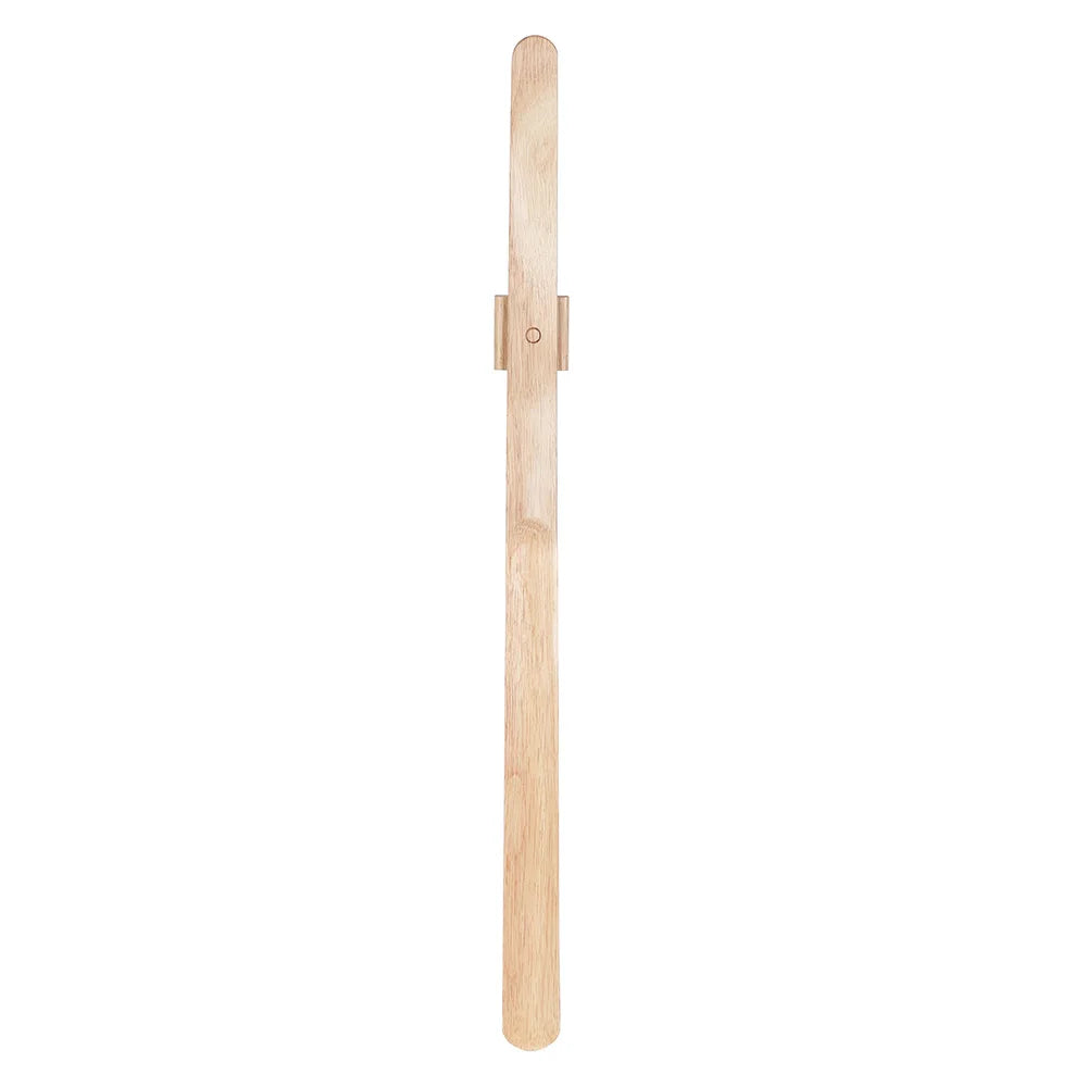 70cm Premium Rubber Wood Magnetic Shoe Horn - Long Handle No-Bend Shoe Helper for Elderly, Pregnant Women & Adults