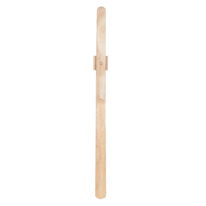 70cm Premium Rubber Wood Magnetic Shoe Horn - Long Handle No-Bend Shoe Helper for Elderly, Pregnant Women & Adults
