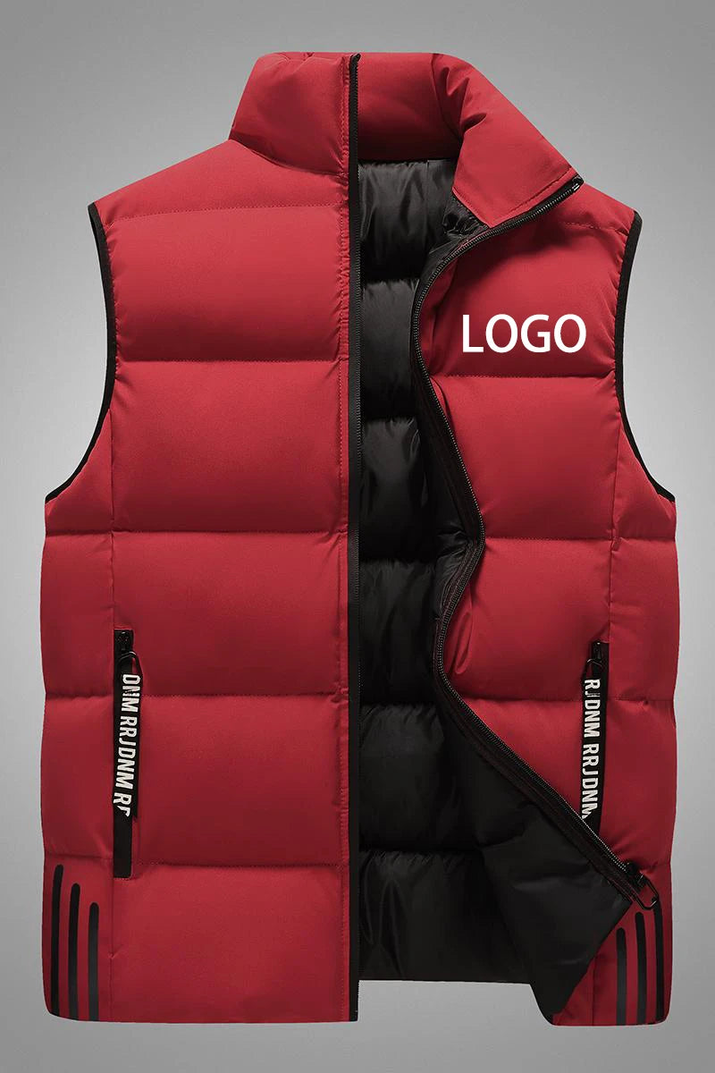 Soft Padded Waistcoat Men Lightweight Waistcoat Stylish Men's Winter Vest Warm Windproof Sleeveless Outerwear with for Outdoor