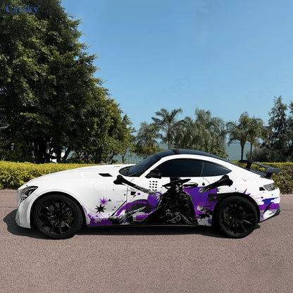 Skeleton Cape Hat Silhouette Car Vinyl Wraps Decal Self-adhesive PVC Sticker Suitable for Trucks SUV Decor Auto Accessories Gift