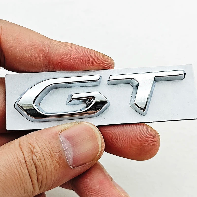 3D Metal Logo GT Badge Sticker Car Rear Trunk Emblem for 308 407 106 205 206 208 108 406 408 306 3008 4008 5008 Accessories