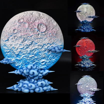 Jt Statue 39cm Dragon Ball Moon Anime Figure ABS LED Light Base Multi Color Changing Lamp Collection Model Toys Desktop Gifts