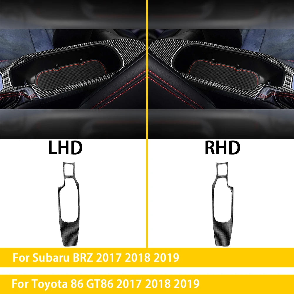 For Subaru BRZ Toyota 86 GT86 2017 2018 2019 Carbon Fiber Car Accessories Gear Shift Cup Holder Air Conditioning Trim Sticker