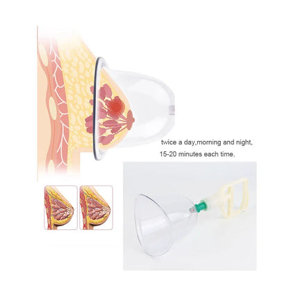Big Size Vacuum Cupping Breast & Buttocks Enlargement Massager Suction Pump Machine Butt Lifting Device Back Massage Cans