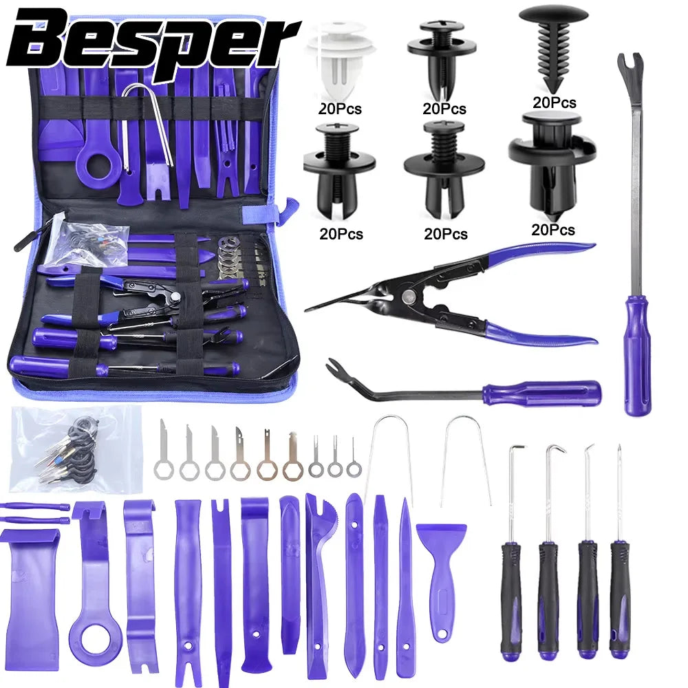Car tools Car Interior Disassembly Oil Seal Screwdrivers kit Auto Fastener Clips puller diy Panel Tools, auto trim puller kit