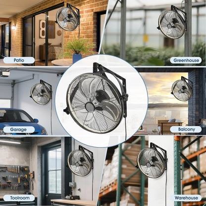 Modern Wall Fan Remote Control 6 Speed Electric Fan Ventilation Multi-Adjustable Oscillating Head Timer LED Ceiling Fan Light