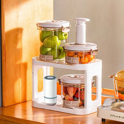 1 Kitchen Food Grade Vacuum Sealed Container, Refrigerator Vacuum Preservation Box Storage Container