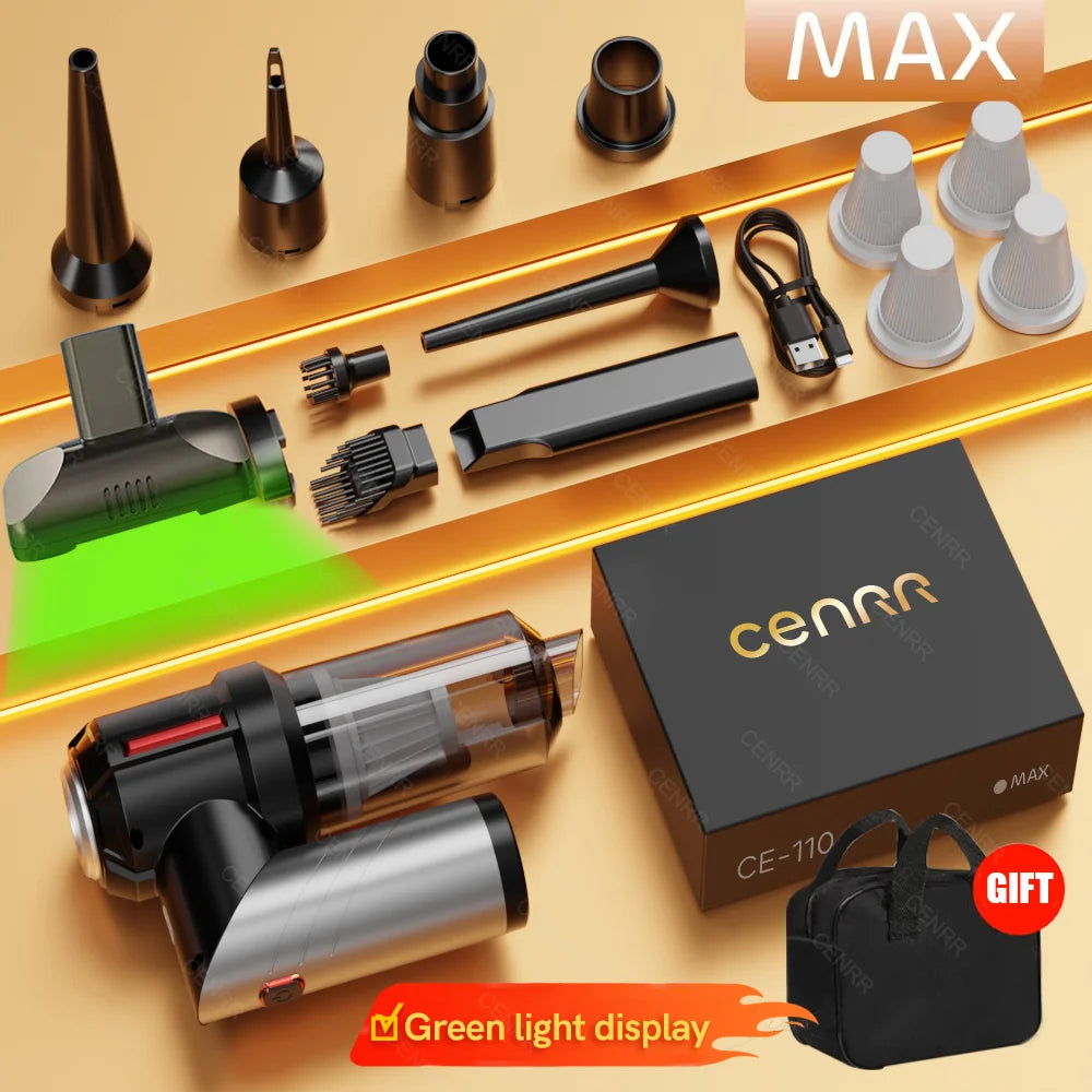 CENRR 998000PA Car Vacuum Cleaner Powerful Mini Cordless Portable Vacuum Cleaner for Home Appliance Handheld Blower Car Cleaner