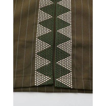 Men Two Piece Kaftan Suit African Ethnic Embroidered Zipper Wedding Outfit