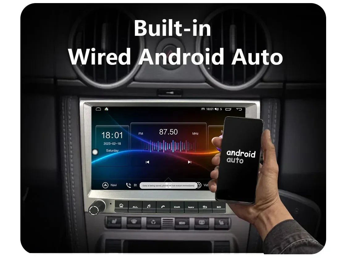 CHSTEK Car Radio Wireless Carplay Qualcomm for Porsche 911 997 Boxster Cayman 987 Auto Android 13 Multimedia Player Navigation