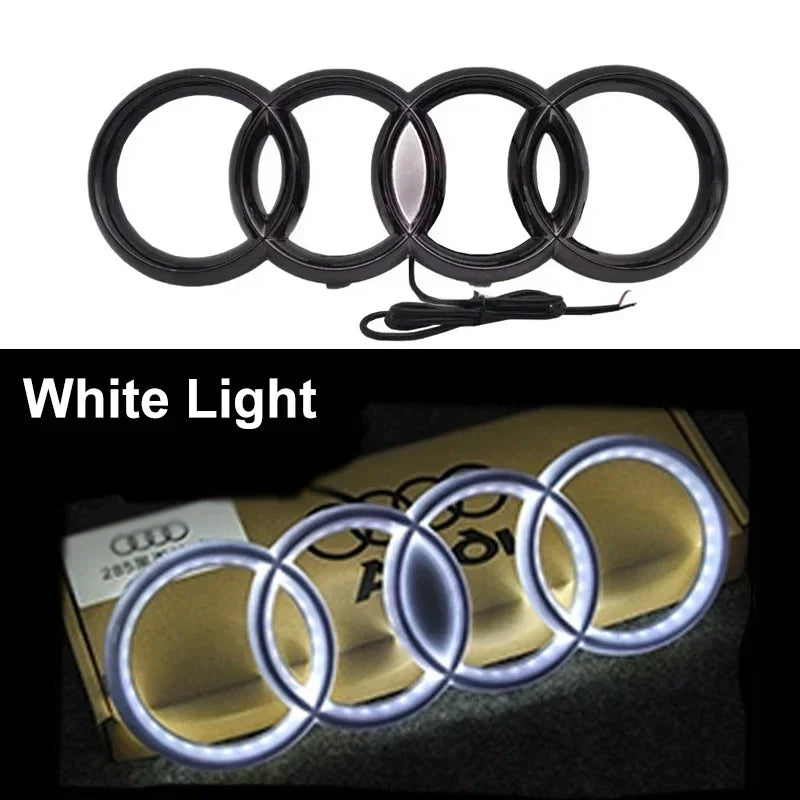 LED Car Dynamic Streamer Badge Light Front Grille Emblem for Audi Q7 Q8 S3 A1 A2 A3 A4 A5 A6 Q3 Q4 Q5 Q6 S5 S7 A7 Q2 Accessories