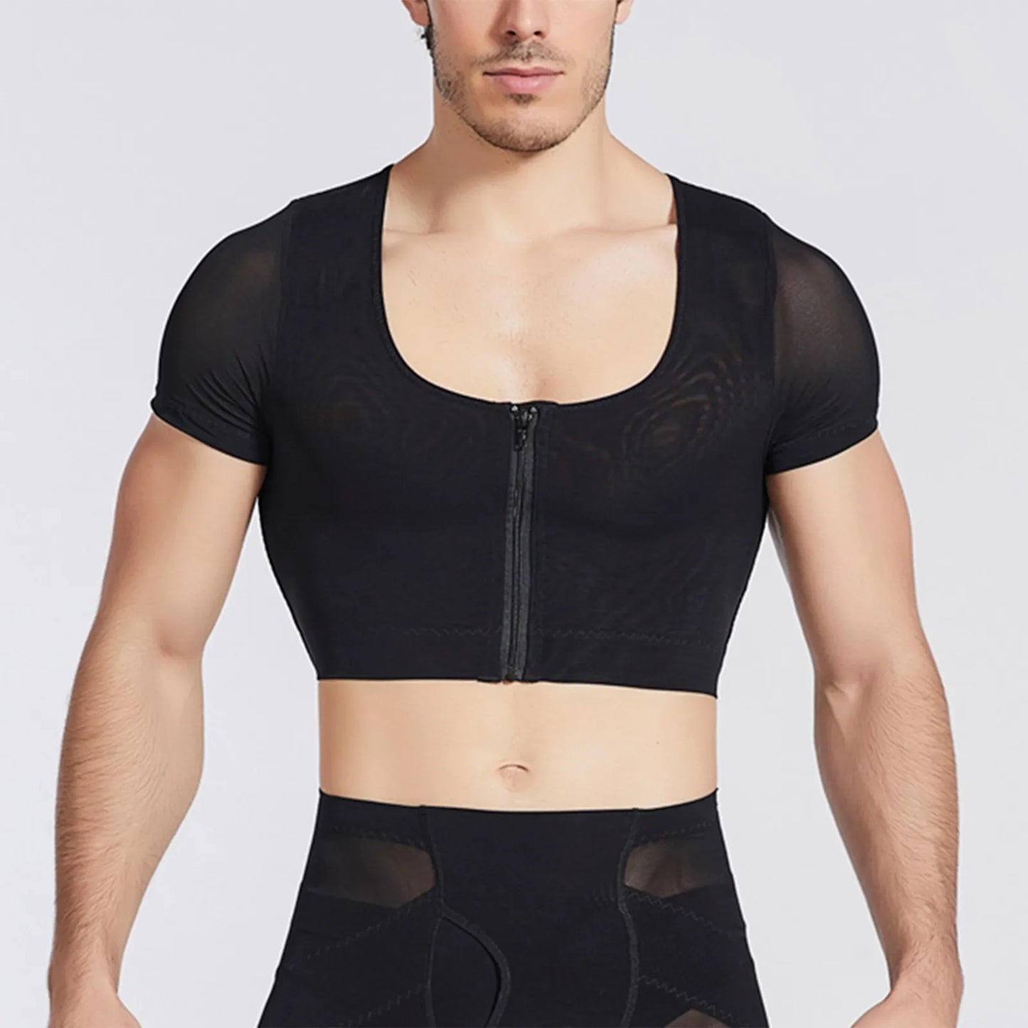 Men Chest Binder Gynecomastia Compression Vest For Post Surgery Breathable Buckle Underwear Tank Top Breast Reduction Shapewear