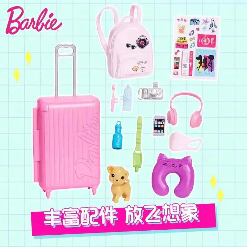 Barbie Mabuli Traveler Toy Set for Girls Authentic Pretend Play Educational Fun Dolls Collection Birthday Gift for Children