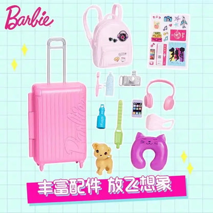 Barbie Mabuli Traveler Toy Set for Girls Authentic Pretend Play Educational Fun Dolls Collection Birthday Gift for Children