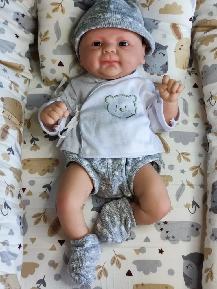 1pc 13 Inch Silicone Doll Cute Bebe Newborn Baby Soft Solid Silicone Girl&Boy For Birthday Gifts