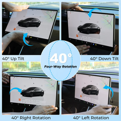 For Tesla Model Y Juniper 2025 Car GPS Navigation Adjustment Holder For Model 3 Highland 2024 Central Control Screen Rotation