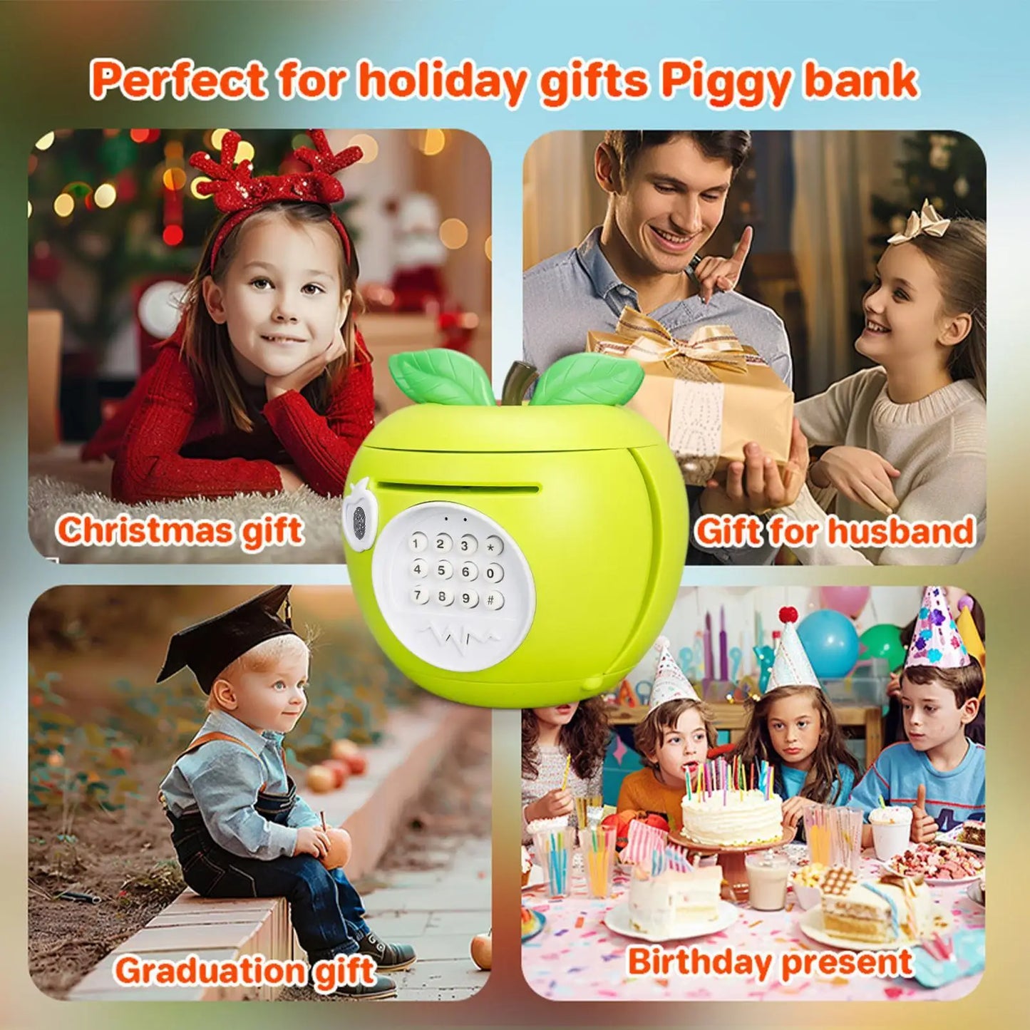 Creative Bank Automatic Mini Safe Coins Cash Saving Money Box Password Counter Code Key Lock Coin Bank ATM Child Gift