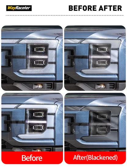 Car Headlight Protective Film Transparent Smoked Black TPU Sticker For BYD Shark 6 2025 2026 Off Road 4X4 Exterior Accessories