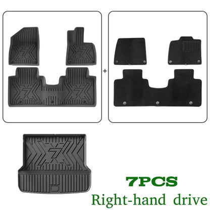 Car Floor Mats For 5 Seats Zeekr 7X 2024 2025 2026 All-Weather Cargo Liner Trunk Mat TPE Waterproof Floor Liner LHD  RHD