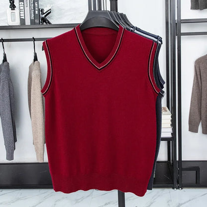 2026 Men's Casual Sweater Vest Warm Comfortable Autumn Winter Fashion Outerwear