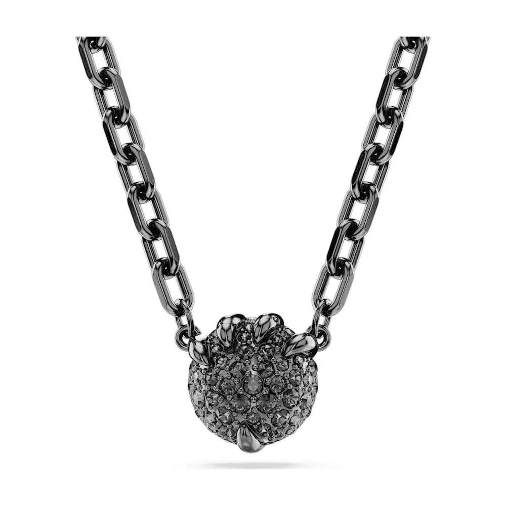 New Swa Concealed Pink Heart shaped Romantic Pendant Kirin Fashion High end Moon Versatile Accessory Necklace