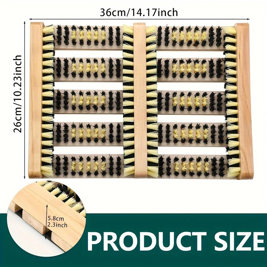 Boot Scraper Brush – Flat Door Scrubber Mat All Weather Shoes & Boots Cleaner, Removes Snow,  Mud Boot Scraper Door Mat Outdoor