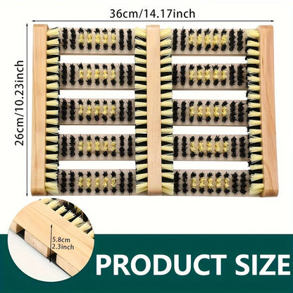 Boot Scraper Brush – Flat Door Scrubber Mat All Weather Shoes & Boots Cleaner, Removes Snow,  Mud Boot Scraper Door Mat Outdoor