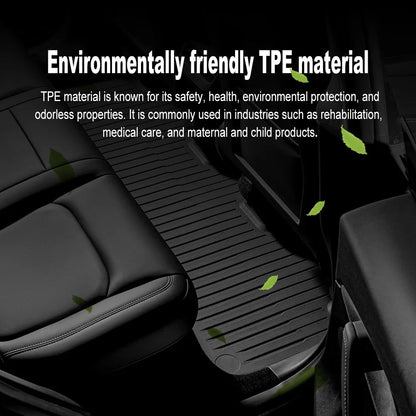 TPE Car Floor Mats for New Tesla Model Y Standard 2025+ Waterproof Cargo Liner Non-Slip Trunk Mats Foot Pads Luggage Mat ModelY