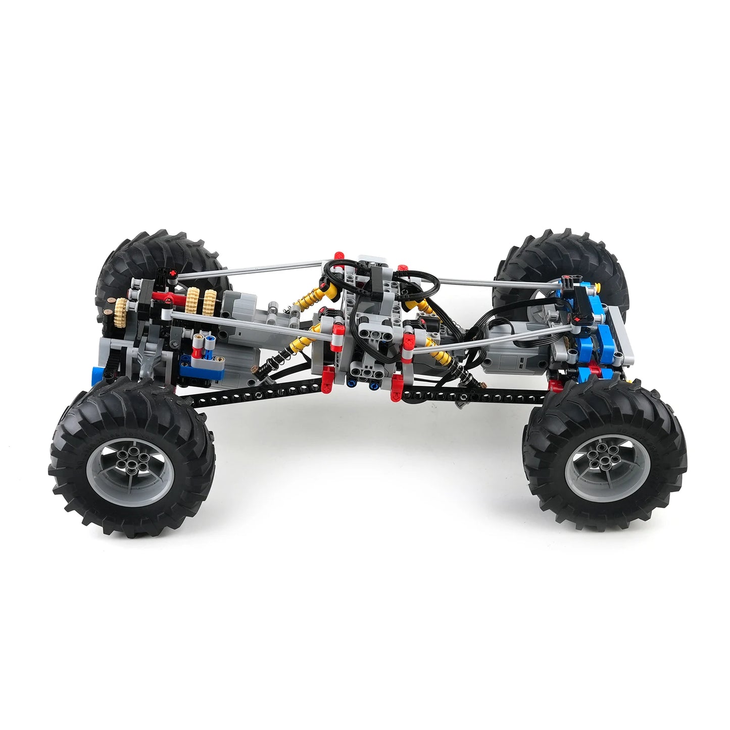 MOC Building Blocks 4WD Climbing Car with Suspension Shocks Technology 4 Wheels Drive Off-Road Car Modifiable Toys Gifts