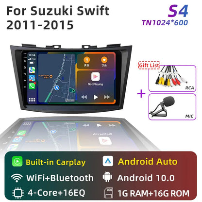 JUNDOF 9" CarPlay 2DIN Android Auto Car Radio Stereo For Suzuki Swift 2011 2012 2013 2014 2015 2016GPS Multimedia Video Player