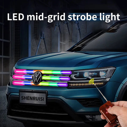 Car decoration with mesh flow lights, scanning through breathing lights, flow lights, turn signals, LED daytime running marquee