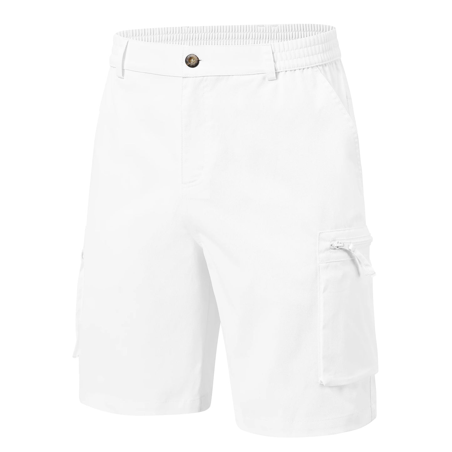 Men's Summer Breathable Cargo Shorts Loose Casual  Elastic Waist Multi-Pocket shorts Suitable for Outdoor Sports And Daily Wear