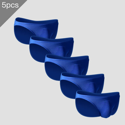 5pcs  Men's briefs U convex mode thin stretch sexy low waist tight narrow hem underpants