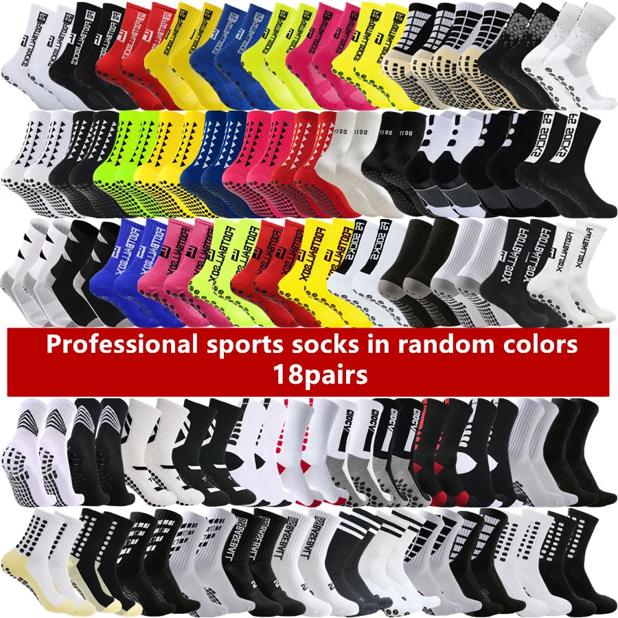 6/12/18/24/26/30pairs Non Slip Sport Socks For Men Women Football Soccer Basketball Sports Gear