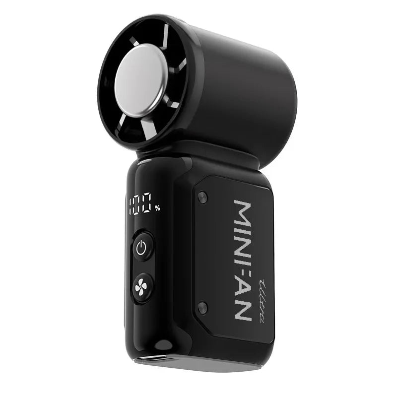Portable Mini Handheld Turbo Fan 3600mAh LED Display Mini High Speed Handheld Fan, Outdoor Cooling,Desk Fan, Rechargeable Fan