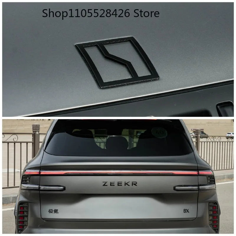 For ZEEKR 8X Modified Logo Car Decoration Tail Metal Matte Black Sticker Car Accesorios Para Auto 8X Front Rear Emblem Cover