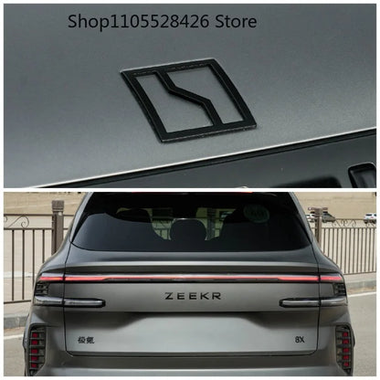 For ZEEKR 8X Modified Logo Car Decoration Tail Metal Matte Black Sticker Car Accesorios Para Auto 8X Front Rear Emblem Cover