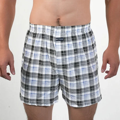 3pcs Mens High Waist Boxers Briefs 100% Cotton Plus Size Sleepwear Elastic Waistband Lounge ARO Pants Home Wear Comfort 50-140kg