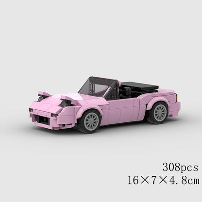 MOC Speed Car Miata MX-5 NA M3 Super Race Sport Vehicle Model Building Block Technical Racing Brick Toy Christmas Gift City