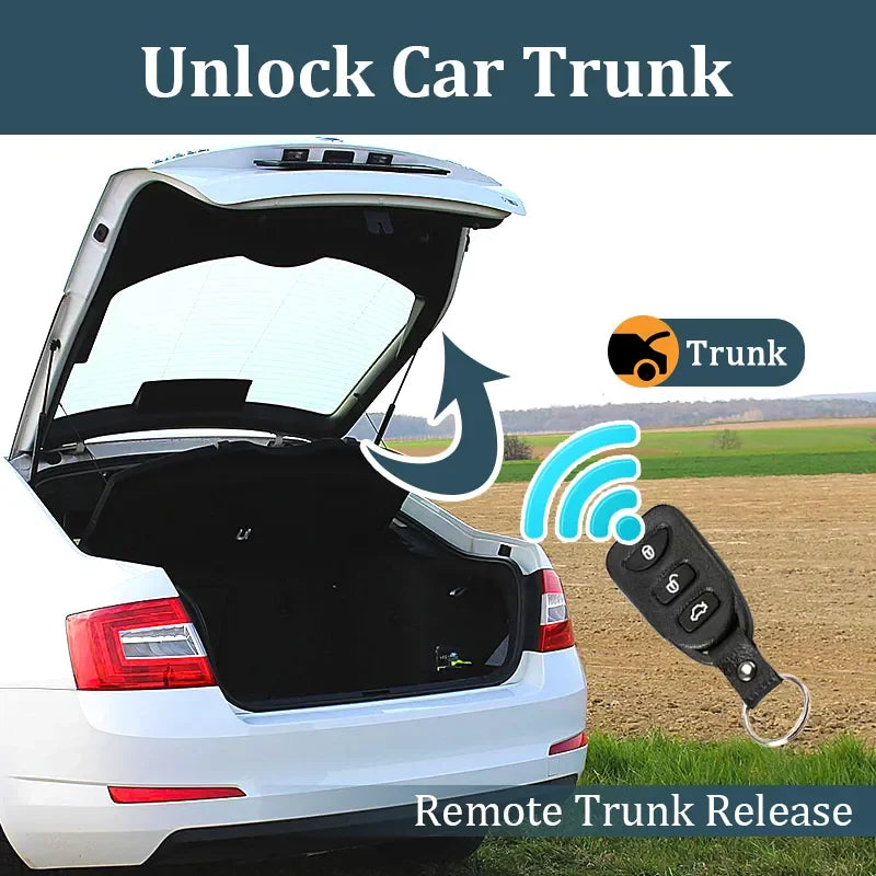 HIPPCRON 12V Car Remote Central Kit Door Lock Keyless System Locking Car Alarm System With 2 Remote Key Control APP Control