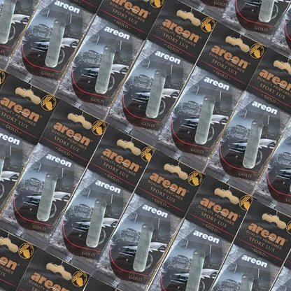 5/10/20pcs Golden Premium Gel Car Perfume - Hanging Luxury Car Decor, Lasting Elegant Fragrance