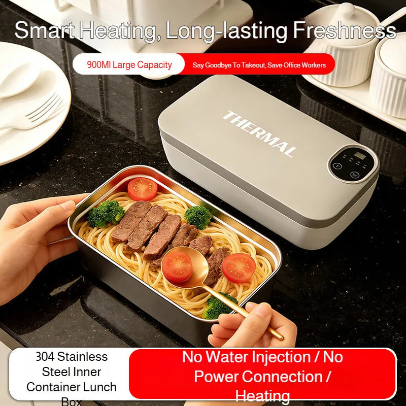 Portable self-heating lunch box Heated lunch box 304 stainless steel USB plug-in electric lunch heater