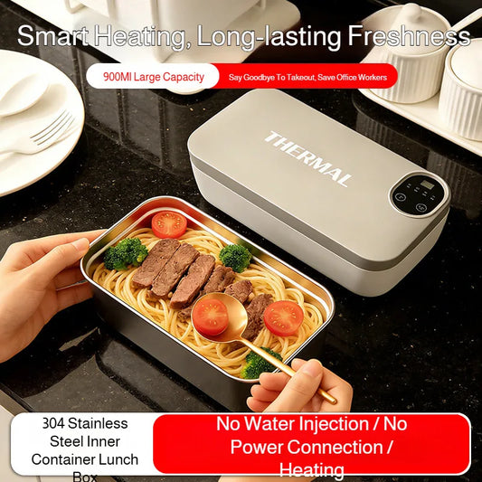 Portable self-heating lunch box Heated lunch box 304 stainless steel USB plug-in electric lunch heater