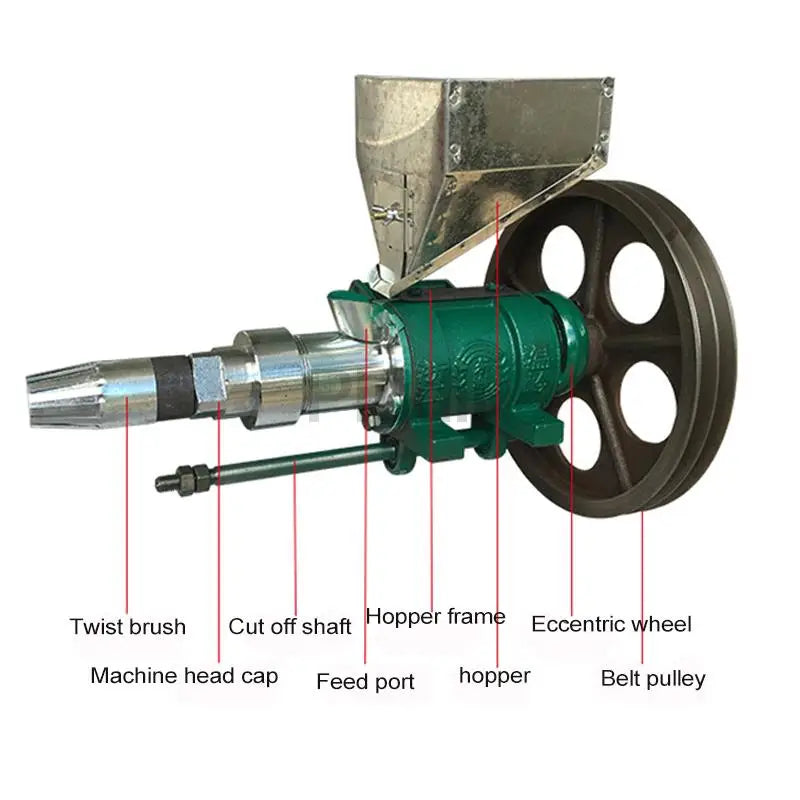 16 Use Snack Extruder 25Kg/h Rice Corn Food Extrude Puffing Machine Twisted Hollow Stick Solid Crispy Popper Bulking Machine