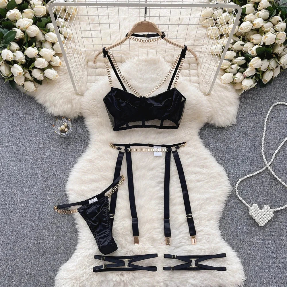 Cute Gray Rabbit Ear Hood Top Sexy Backless Slim Fit Bodysuit Zip Sleeveless Women Sexy Erotic Lingerie Bunny Cosplay Playsuit