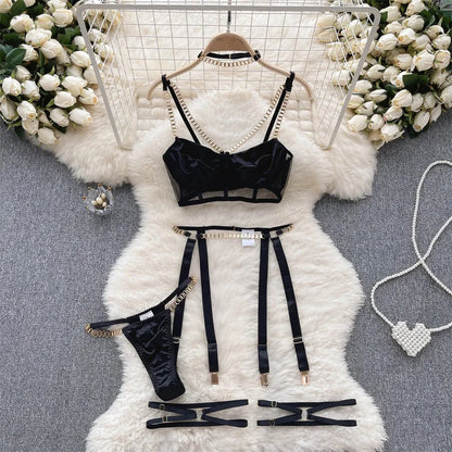Cute Gray Rabbit Ear Hood Top Sexy Backless Slim Fit Bodysuit Zip Sleeveless Women Sexy Erotic Lingerie Bunny Cosplay Playsuit