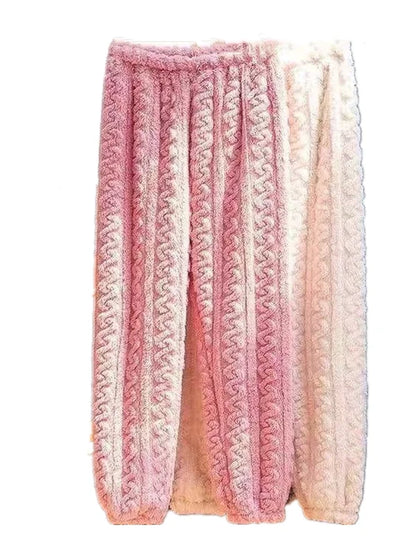 Women's Fleece Lined Flannel Pajama Pants Thick Home Clothes Autumn Winter Warm Fairy Style plus Size Comfortable Long Pants